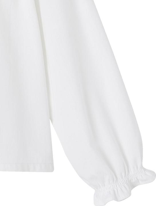 Actual product image Vertbaudet Wide-cut girls' blouse made from cotton fabric (92)