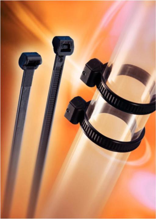 Actual product image HellermannTyton Cable tie 4,6x200mm black (Plastic cable ties, 200 mm, 100 pcs.)