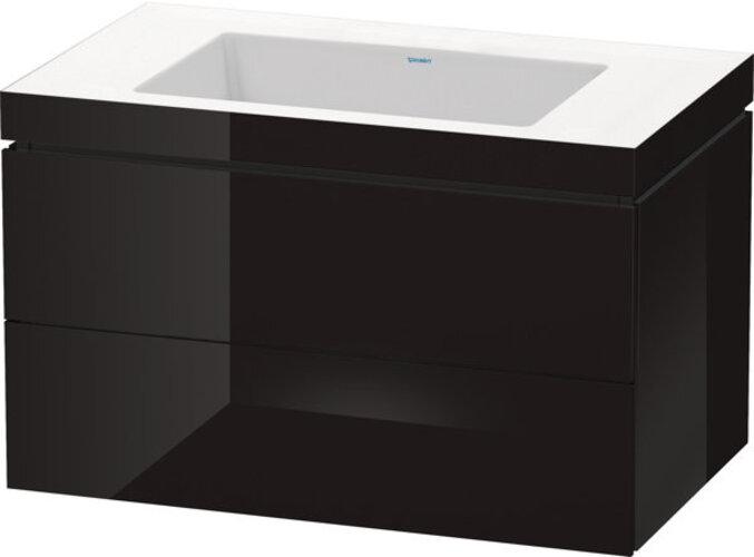 Produktbild Duravit Waschtischunterbau L-CUBE m WT Vero Air 500x800x480mm o HL sw hgl