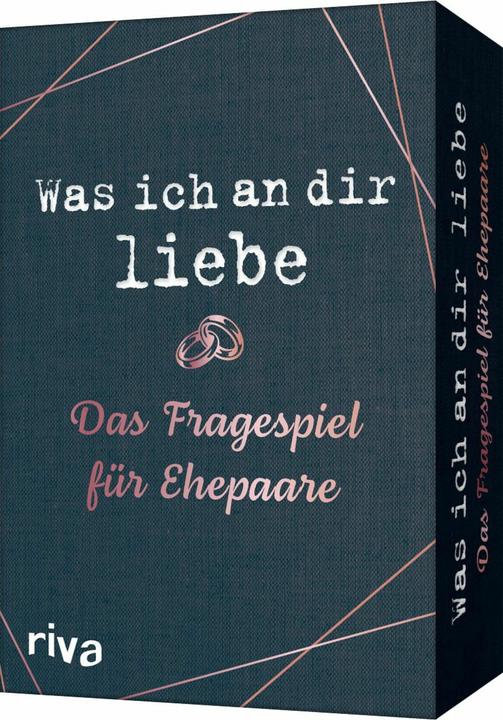 Immagine prodotto Was ich an dir liebe – Das Fragespiel für Ehepaare (Tedesco, Casa editrice Riva, 2021)
