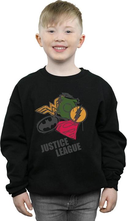 Image du produit - Sweat JUSTICE LEAGUE SPRAY LOGOS - Garçon (140, 146)