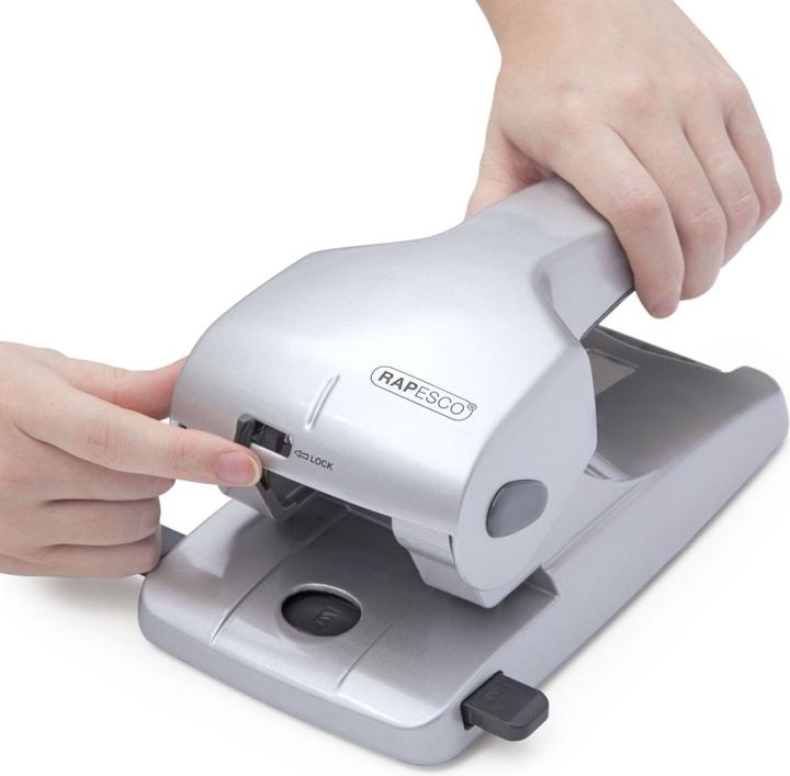 Actual product image Rapesco 0732 Zero-65 Heavy Duty Punch, 65 sheet punching capacity, silver