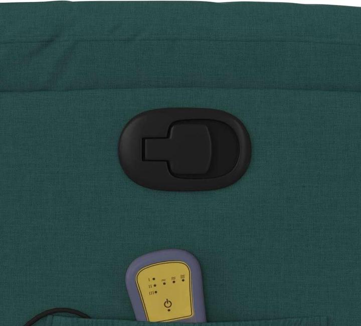 Immagine prodotto VidaXL Poltrona massaggiante con ausilio stand-up in tessuto verde scuro