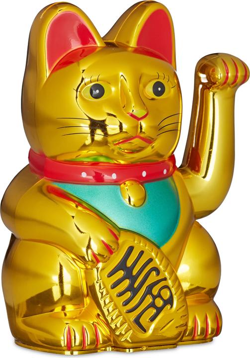Image du produit Relaxdays Maneki Neko chat d'angle (10 x 8 x 16 cm)