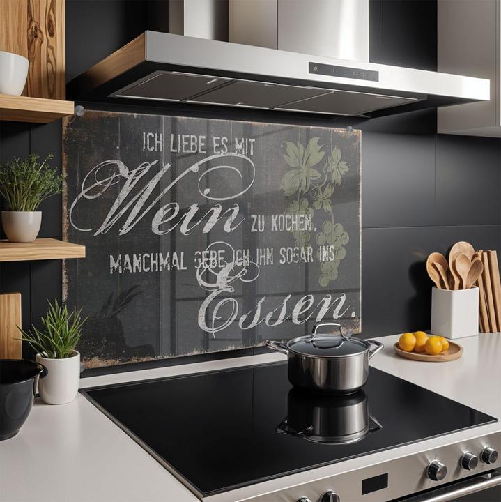 Immagine prodotto Trenddeko Amo cucinare con il vino (40 x 60 cm)
