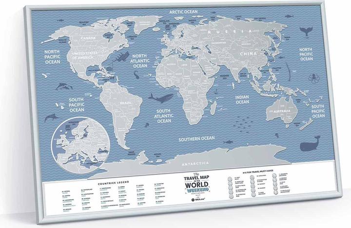 Actual product image Nenurodyta Drawing map World travel map Sawitgal world (60 cm)