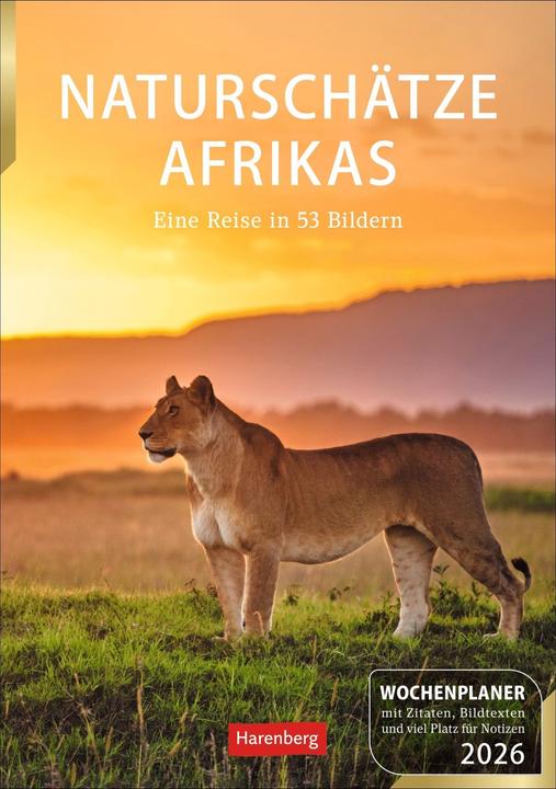 Actual product image Harenberg Naturschätze Afrikas Wochenplaner 2026 - Eine Reise in 53 Bildern (German)
