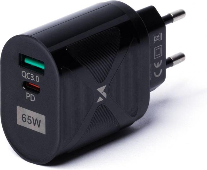 Wozinsky small 65W GaN charger with USB ports, USB supports fast charging black (WWCGM1) (65 W)