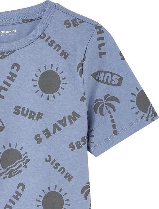 Actual product image Vertbaudet 3er-Pack Jungen Sommer-Schlafanzüge mit Surfer-Prints und Recycling-Baumwolle (110)