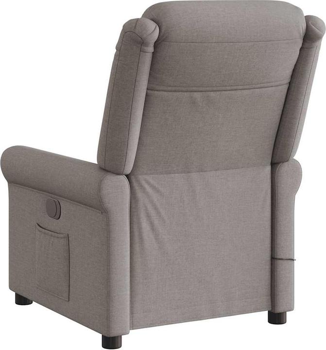 Productafbeelding VidaXL Massage fauteuil Taupe stof Massage TV fauteuil Fauteuil met massagefunctie