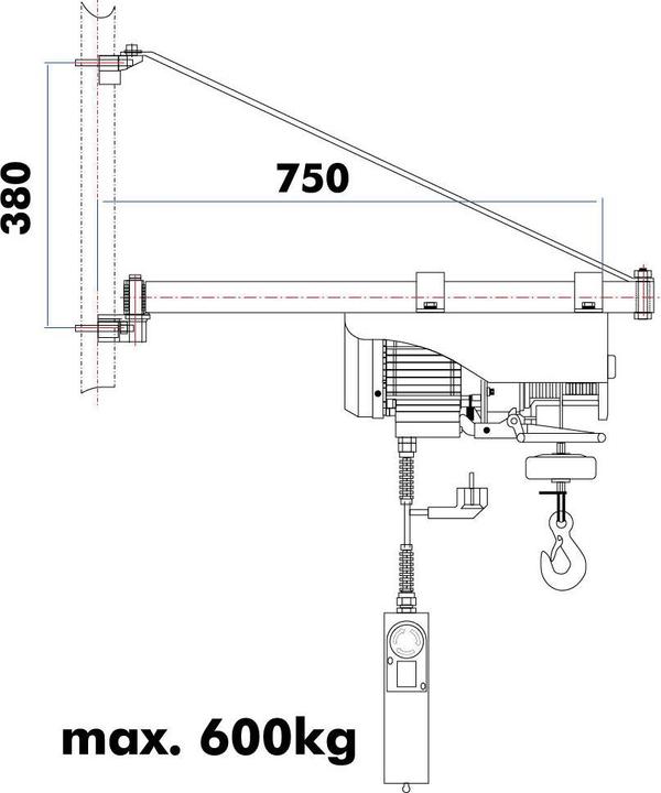 Productafbeelding Holzmann SA600750 Zwenkarm voor ESZ Tr