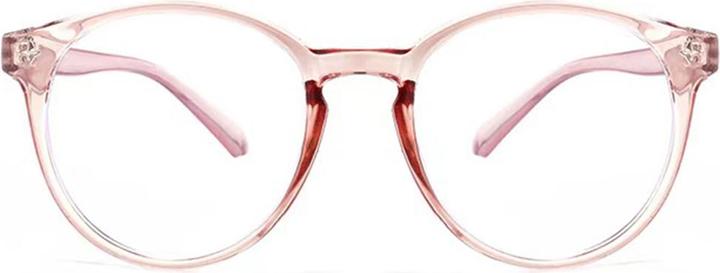 Techsuit - Anti-Blue Light Glasses Reflex PC (PC28003-C4) - Round - Transparent Brown