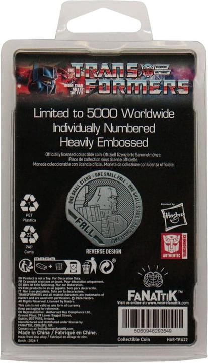 Immagine prodotto Fanattik TRANSFORMERS - 40° Anniversario - Pièce Edition Limitée