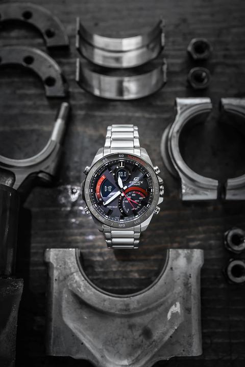 Immagine prodotto Casio Edifice ECB-900DB-1AER Orologio - Staal - Zilverkleurig - 44 mm (Orologio digitale, Orologio da polso analogico, Cronografo, 46 mm)