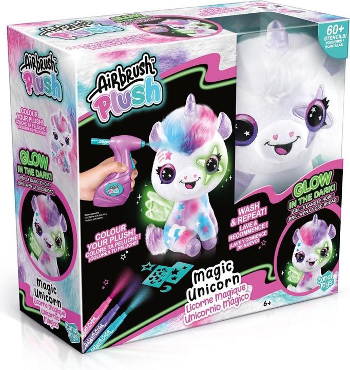 Actual product image Rocco Giocattoli Airbrush Plush Magic Unicorn (23 cm)