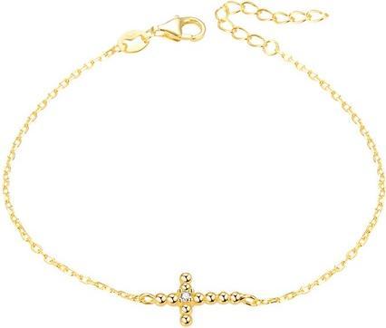Actual product image Beneto Gold-plated bracelet with a cross AGB580 / 21-GOLD (L)