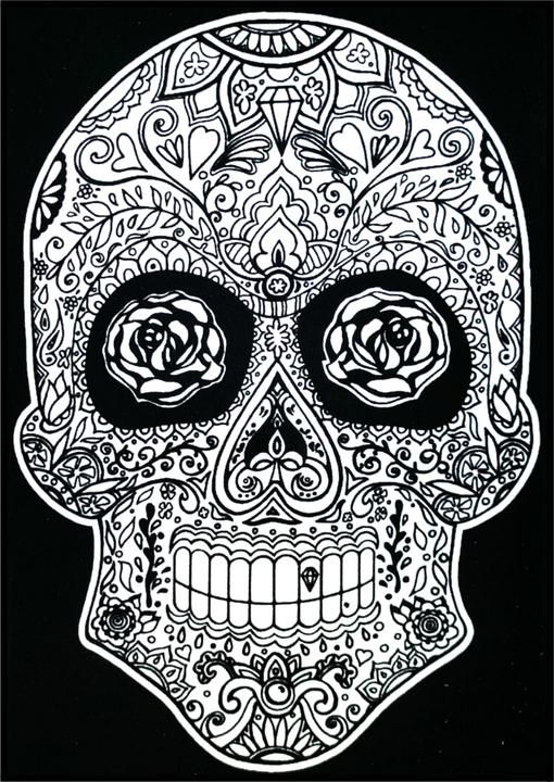 Actual product image ColorVelvet Colouring in skull