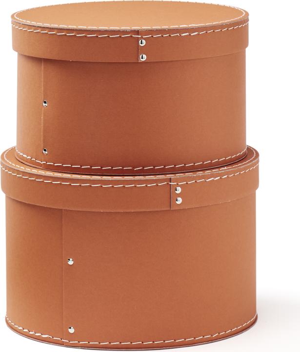 Actual product image Kids Concept with lid round, brown (25 x 25 x 16 cm)
