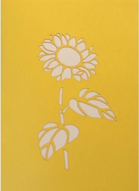 Hervorragend 3D Pop-up-Karte Schmetterling auf Sonnenblume gelb (1 Stk.)