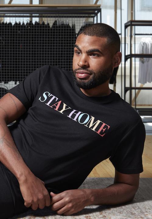 Immagine prodotto Mister Tee Maglietta unisex Stay Home Wording (L)