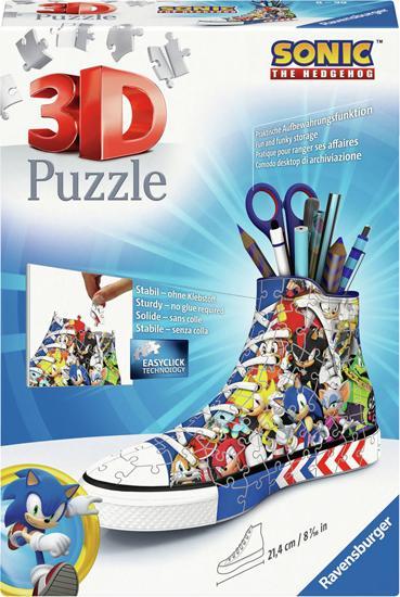 Produktbild Ravensburger 3D Puzzle 11593 - Sneaker Sonic - Praktischer Stiftehalter - Schreibtisch-Organizer (108 Teile)