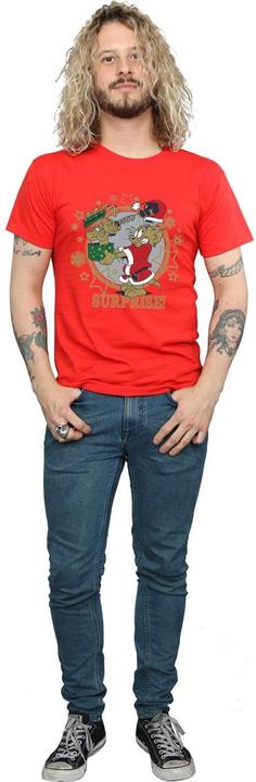 Actual product image Tom & Jerry Mens Christmas Surprise T-Shirt (L)