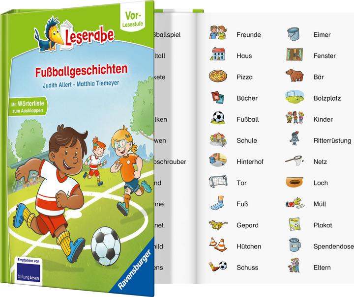 Immagine prodotto Ravensburger Fussballgeschichten - lesen lernen mit dem Leserabe - Erstlesebuch - Kinderbuch ab 5 Jahren - erstes (Tedesco, Allerta Giuditta, 2025)