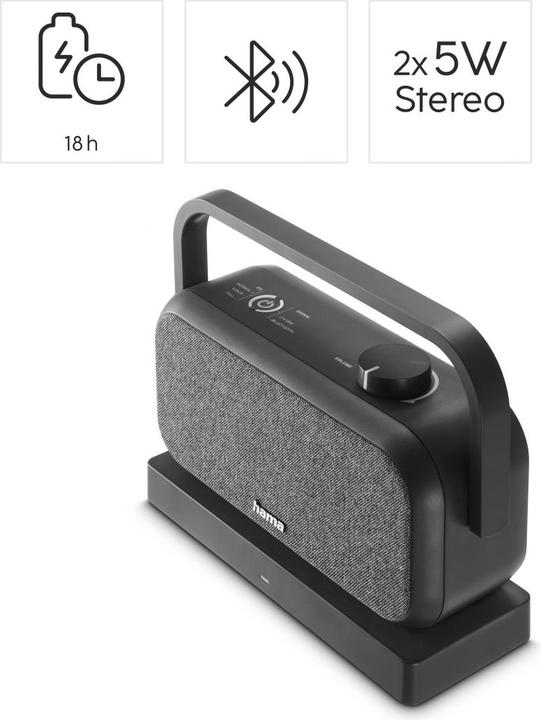 Produktbild Hama Lautsprecher für Fernseher, 2,4-GHz-Station + Bluetooth®, tragbar, stereo (18 h, Stromversorgung über USB)