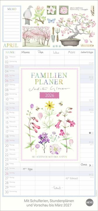 Produktbild Judith Glover: Familienplaner 2026 (Deutsch)