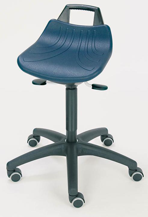 Immagine prodotto Bedrunka & hirth Ausilio in piedi con pattini a terra, sedile: PU, blu, resistente, 370 mm di larghezza