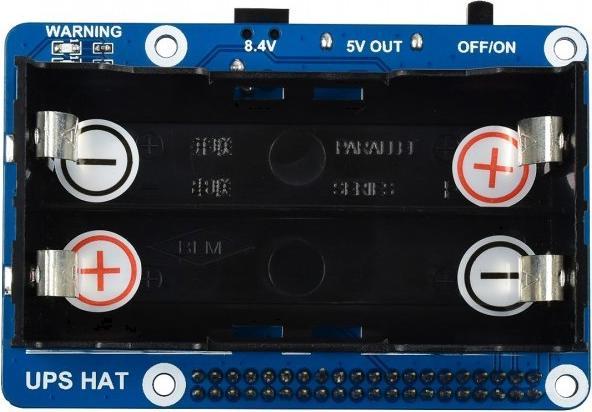 Actual product image WaveShare UPS HAT for Raspberry Pi Uninterruptible Power Supply