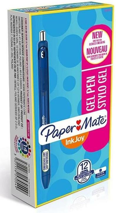 Produktbild Paper Mate Gelschreiber InkJoy Gel M (Blau, Transparent, 12 x)