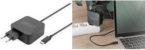 Image du produit Digitus Chargeur pour ordinateur portable Adaptateur secteur USB-C 65W PD3.0 DA-10071 1,2 m, noir (65 W)