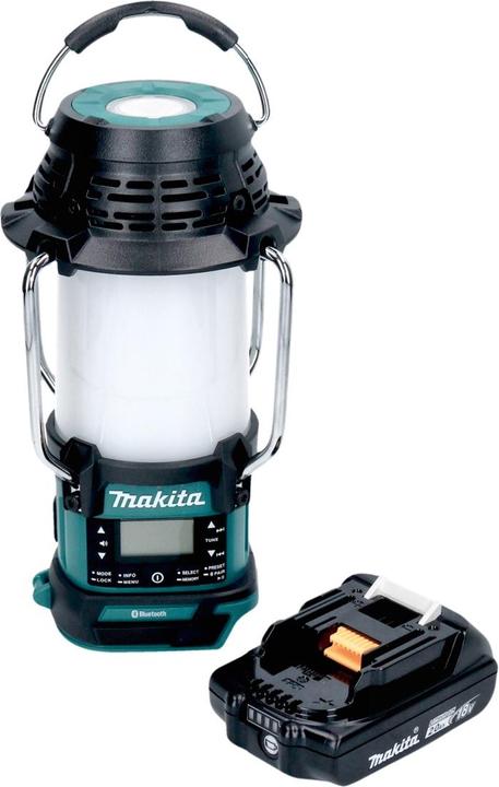 Produktbild Makita DMR 056 A1 Akku Radio 18 V FM DAB+ mit Laterne 360° Taschenlampe IP65 + 1x Akku 2,0 Ah - (FM, DAB+, AM, Bluetooth)