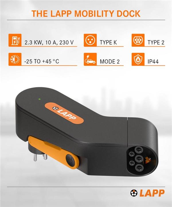 Actual product image Lapp Mobility Mobility Dock Charger for electric vehicle, type Denmark (Type F, 1.40 kW, 6 A)