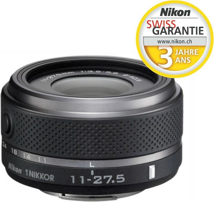 Produktbild Nikon 1 VR 11-27.5mm 1:3.5-5.6, Weitwinkel Schwarz (Nikon 1, Nikon CX)