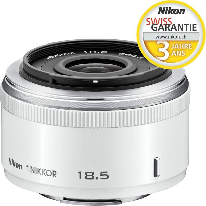 Produktbild Nikon 1 18.5mm f/1.8 Lichtstarkes Weitwinkel Weiss (Nikon 1, Nikon CX)