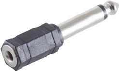 Shiverpeaks ®-BASIC-S--Adapter, jack plug mono 6.3mm to jack coupling mono 3.5mm
