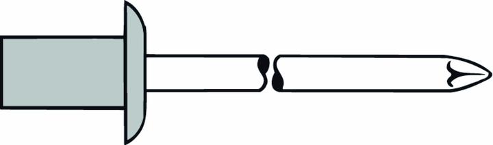 Produktbild Gesipa Dichtblindniet CAP® Nietschaft d x l 4 x 8 mm Aluminium / Stahl 500 Stück