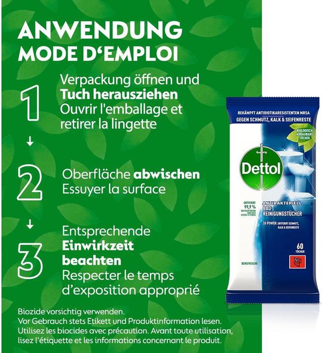 Produktbild Dettol Badreinigungstücher