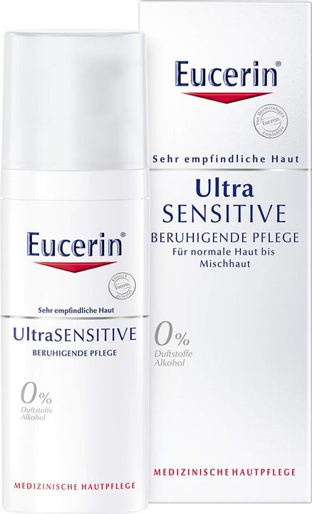 Produktbild Eucerin UltraSENSITIVE Beruhigende Pflege für normale Haut bis Mischhaut (50 ml, 24h Creme)