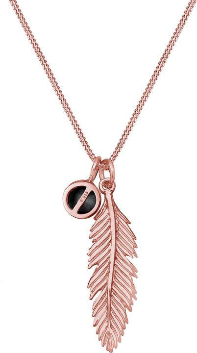 Produktbild Elli Boho, Feder, Solitär-Kette (Glaskristall, 925er Sterling Silber, 45 cm)