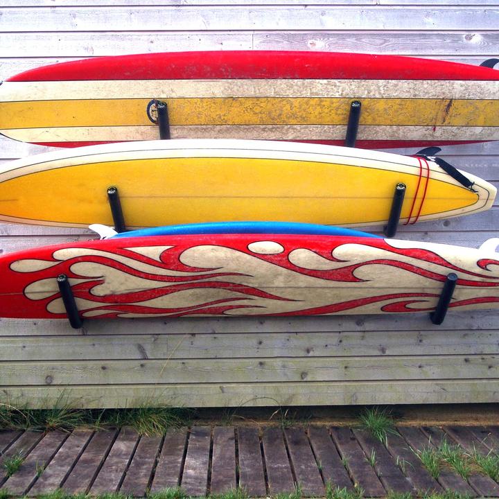 Image du produit Wiltec Support mural universel 80kg Acier fin Câble Kayak Canoë SUP Planche de surf Fixation