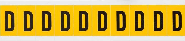 Image du produit Brady 1530-D, B-946, Vinyle, lettre D, noir sur jaune, 22 x 38mm, hauteur des caractères 25mm(25 K. á 10