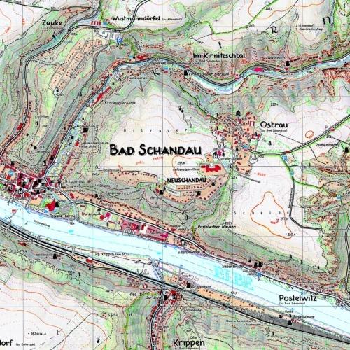 Actual product image Hiking map of Saxon Switzerland
