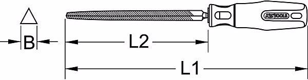 Immagine prodotto KS Tools Lima triangolare (Barra 1, 370 mm)