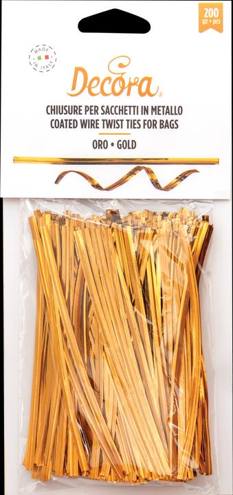 Produktbild Decora Fermetures pour sachets - Doré (Geschenktüte, 200 x)