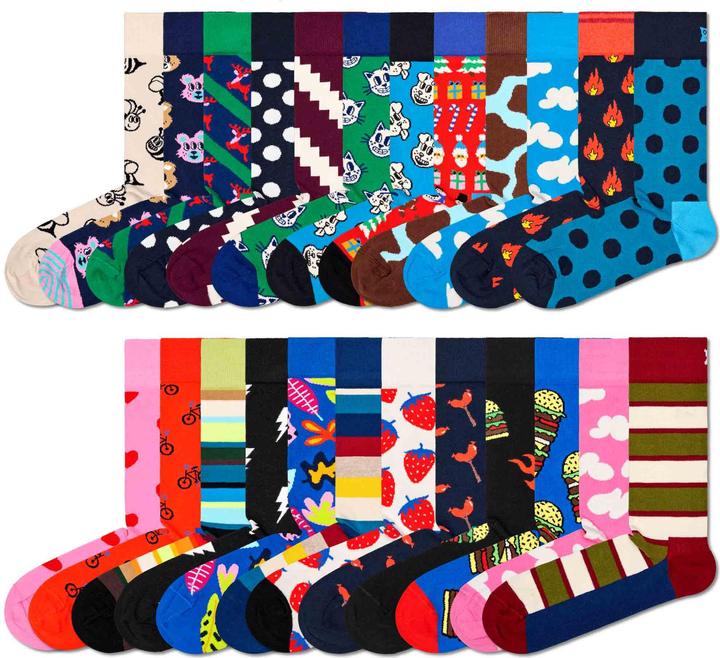 Happy Socks Calendrier de l'Avent (paquet de 24, 41 - 46)