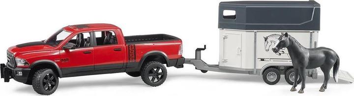 Actual product image Bruder Dodge RAM 2500 with horse trailer