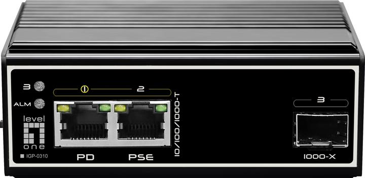 LevelOne Switch 1x GE IGP-0310 1xGSFP 1xPoE (3 Ports)